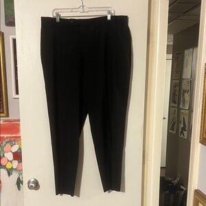 Calvin Klein mens black flat front trousers